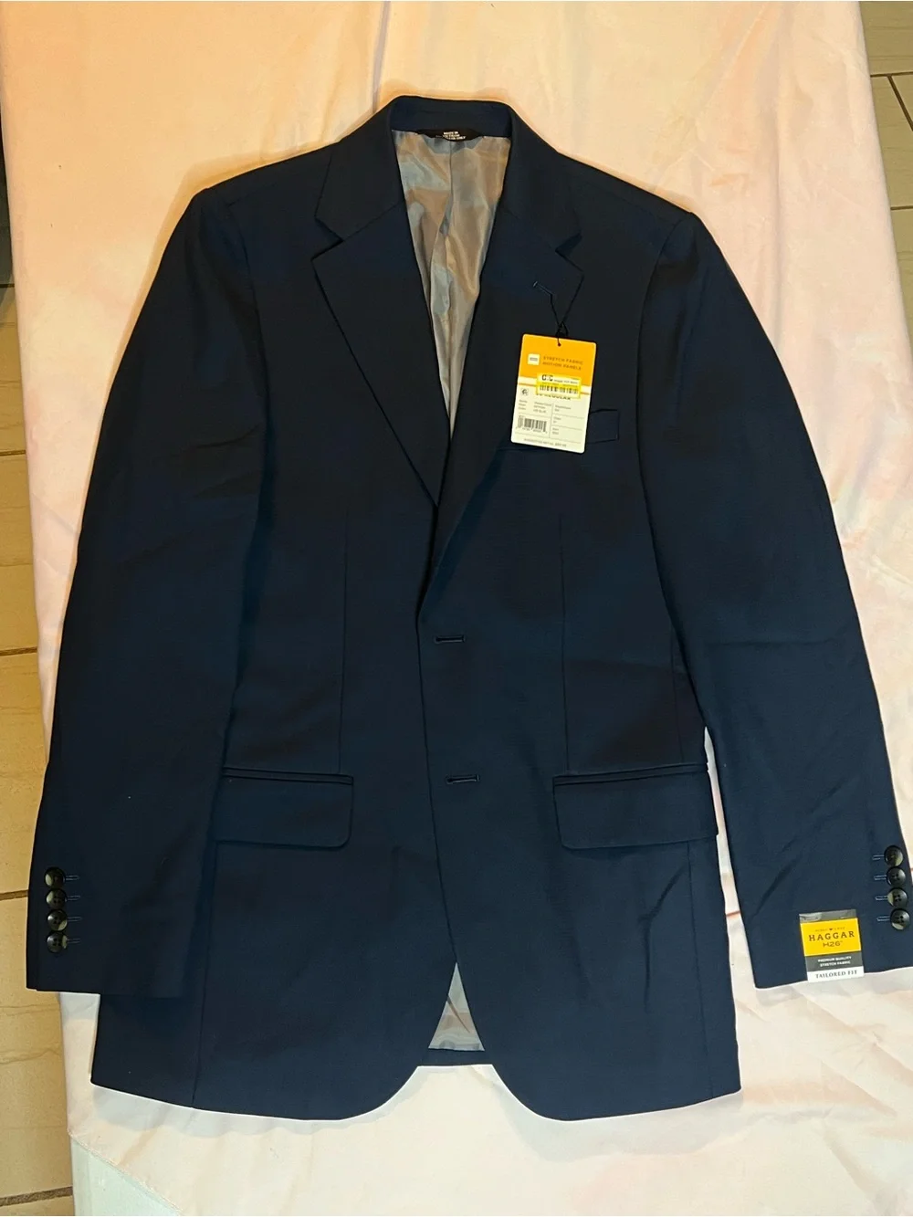 NWT Haggar H26 Men's Tailored Fit Stretch Suit Jacket - Blue 36R